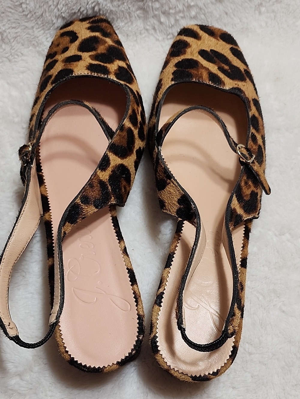 J.Crew Layla slingback Mary Jane heels in leopard calf hair 10 - Picture 15 of 16